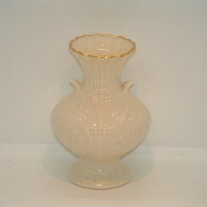 Small White Leaf Design Lenox Vase